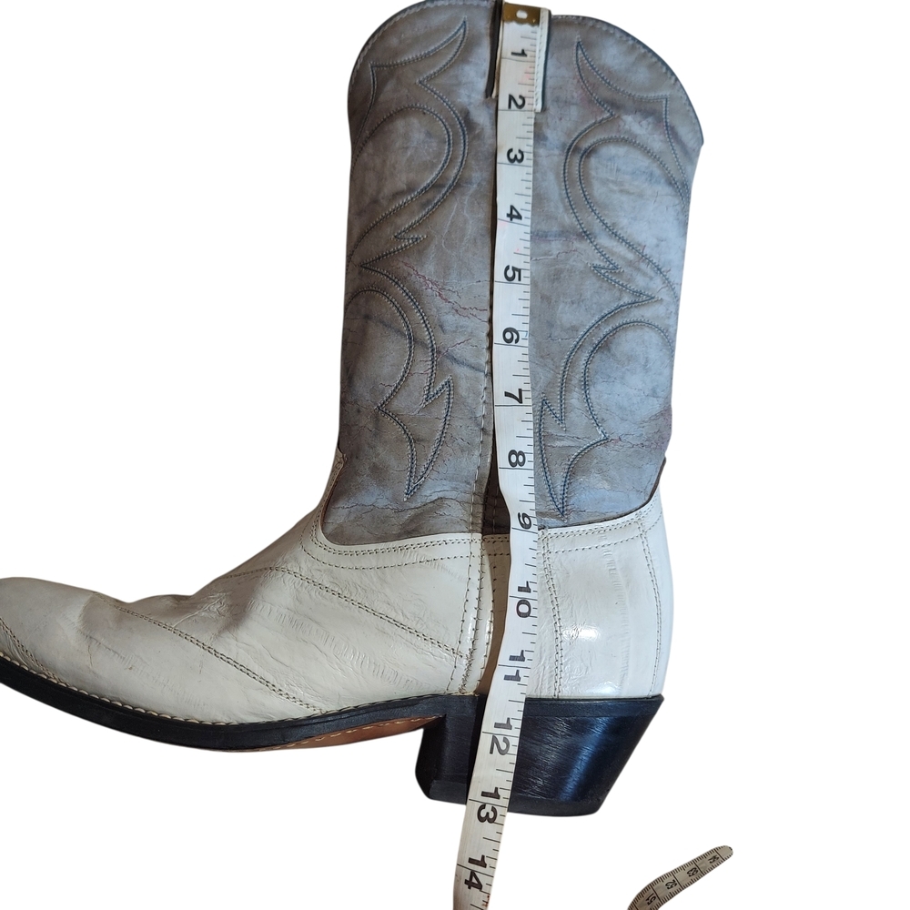 Rocky 5971 Vintage Coastal Cowgirl Rocky Boots Women Gray White Made USA - Picture 10 of 15